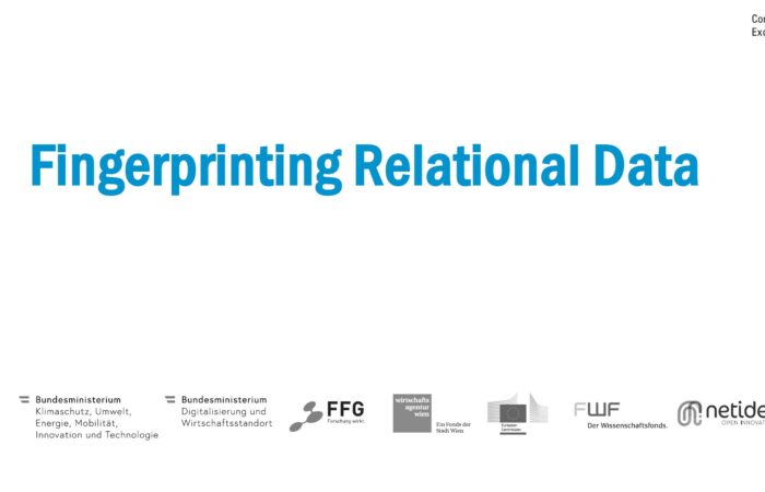 Fingerprinting Relational Data – talk by Tanja Šarčević