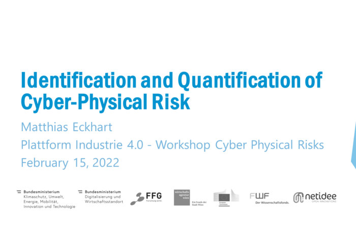 Identification and Quantification of Cyber-Physical Risk – Talk by Matthias Eckhart