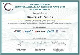 Dimitris Simos Receives the ACA-ERA Award