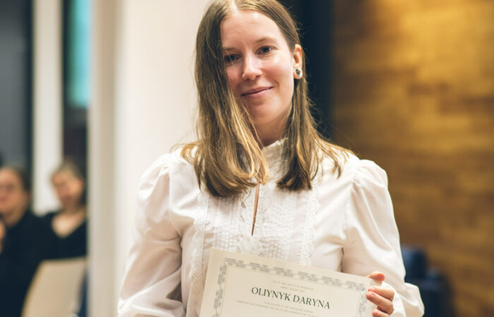 Congratulations to Daryna Oliynyk!